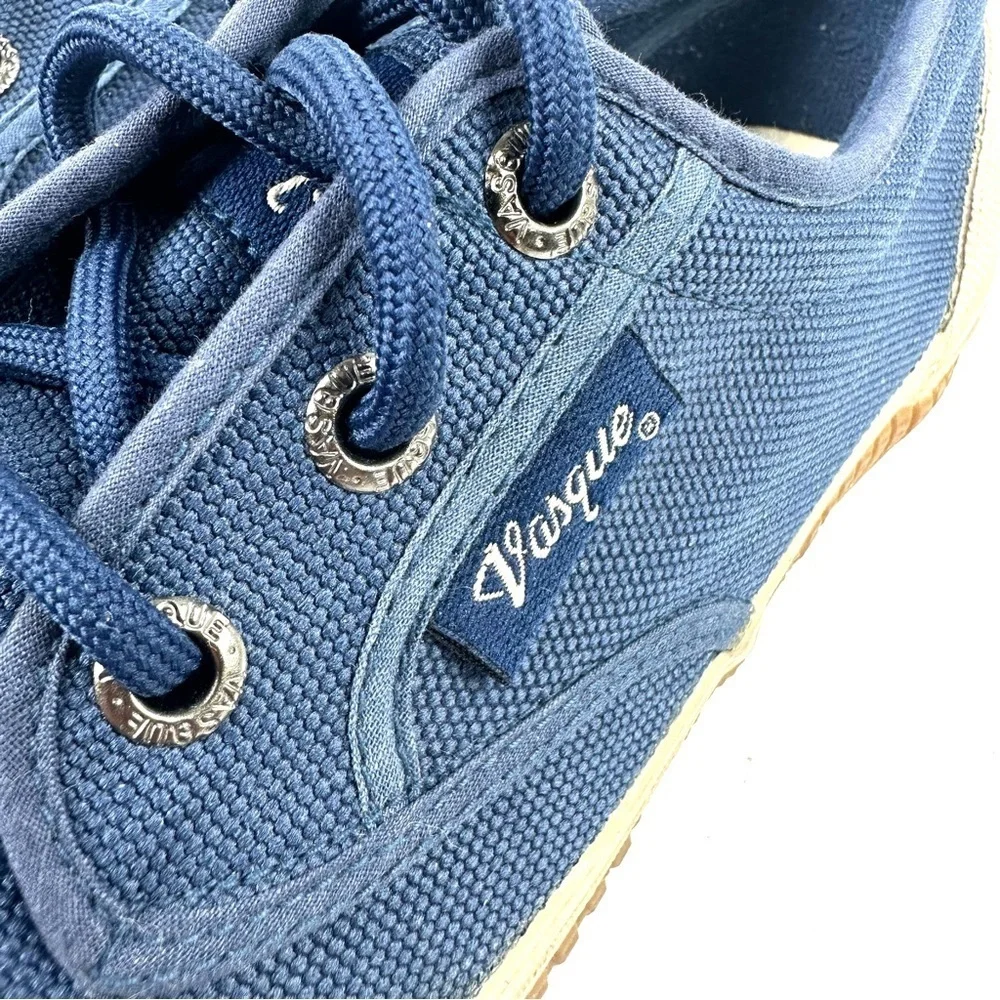 Vasque‎ Portage Low Green Trail Hiking Shoes 7.5 Blue Canvas Womens Lace Up